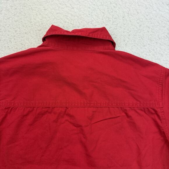 Vintage Christmas Shirt Womens Small S Red Reindeer Button Up Long Sleeve - Picture 11 of 11